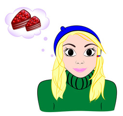 girl dreams of cake