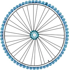Bike wheel isolated on white background. vector