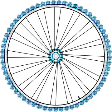 Bike wheel isolated on white background. vector