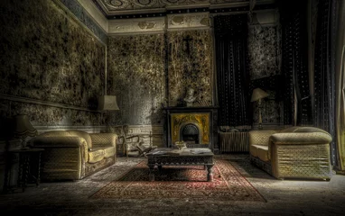 Wall murals Old left buildings abandoned living room