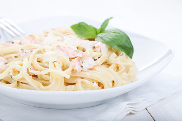 Pasta with salmon