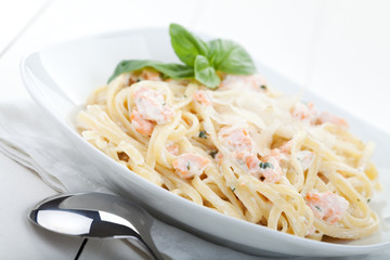 Pasta with salmon