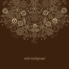 Beauty floral illustration, place for your text