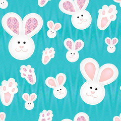 Cute children pattern with bunnies