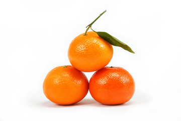 Tropical fruit on a white background.