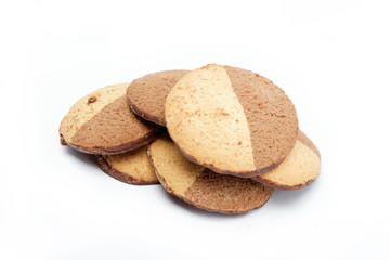 Cookies on a white background.