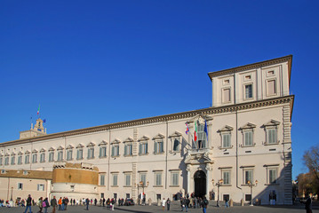 Fototapeta na wymiar Rzym, fasady pałacu Quirinale