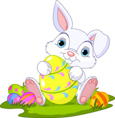 Easter. Bunny with Easter Egg