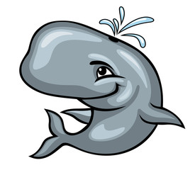 Fototapeta premium Cute sperm whale