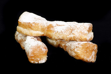 doughnut twists on black