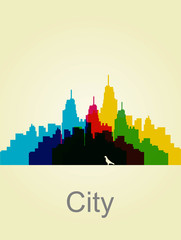 The city wall. abstract illustration. Vector Background