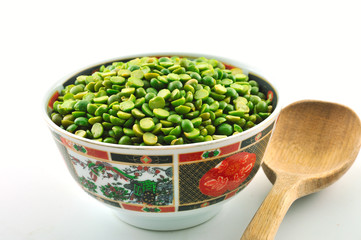 Peas in a bowl