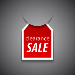 Vector tag on grey background.