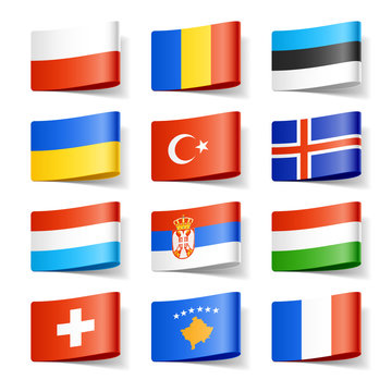 World flags. Europe.