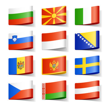 World flags. Europe.