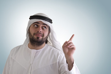arabian man in business presentation  - clipping path included