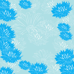floral blue background
