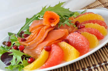 Appetizer with salmon