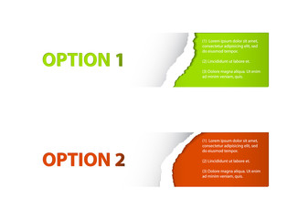 Set of  Vector  torn off Sample option stickers