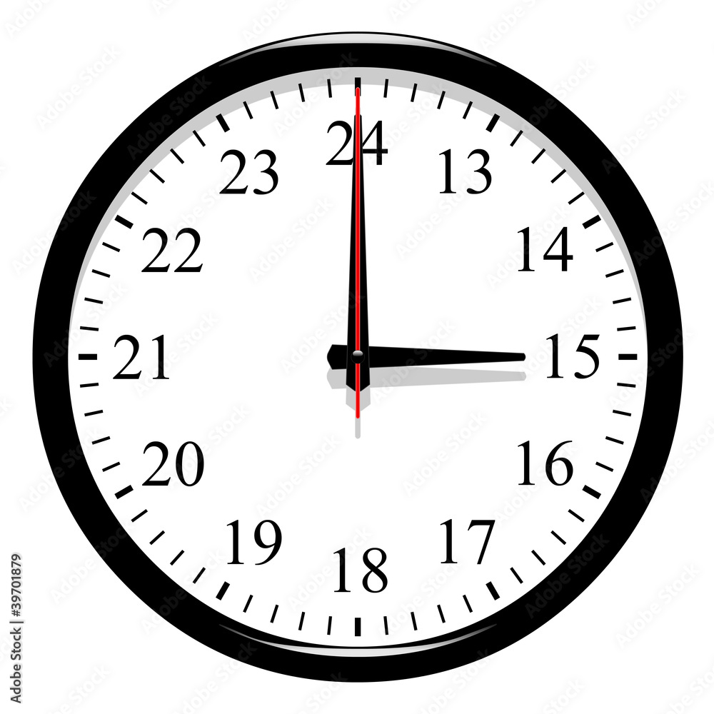 Sticker Horloge post meridiem - 15 heure