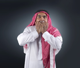 Deep fear of an arabian businessman