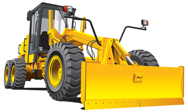 yellow roadgrader