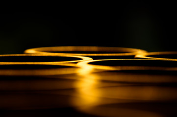 abstract background Light reflected from the lip glasses