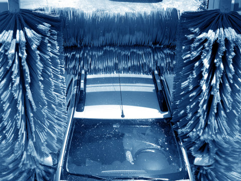 an image of car going through a car wash