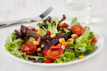 vegetable salad on the plate