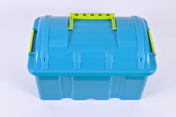 Blue plastic box