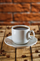 single cup with coffee