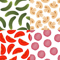 foods seamless patterns