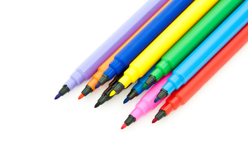 Opened colorful markers