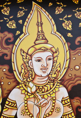 Art Thai painting on windows