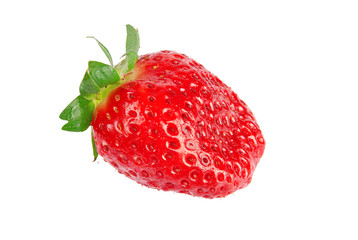 Red strawberry isolated on white