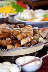 Bagels during a catered event