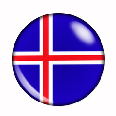 Fototapeta premium Button flag of Iceland