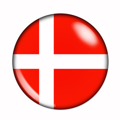 Obraz premium Button flag of Denmark