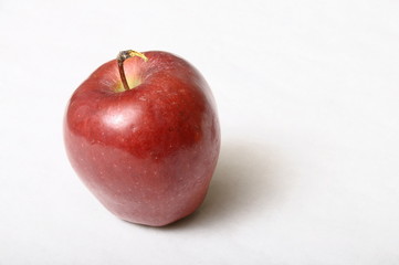 Red apple on clear background