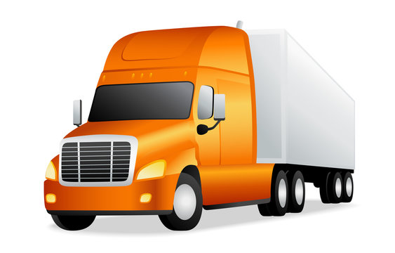 Truck. Vector illustration on white background