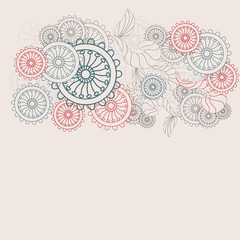 pastel colors flower vector pattern
