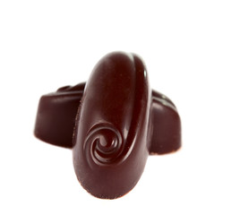 chocolate candies isolated