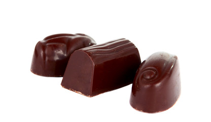 chocolate candies isolated
