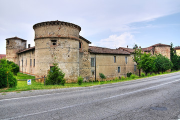Fototapeta na wymiar Castle of Folignano. Pontedell'Olio. Emilia-Romagna. Italy.