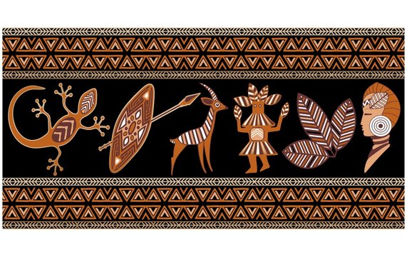 Arte Africa Simbolica-Symbolic Africa Art-Vector