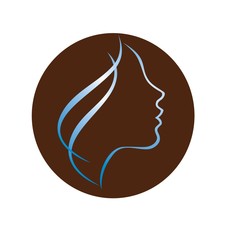 Beautiful woman profile logo