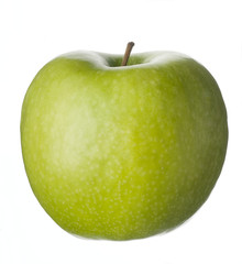 isolated fruit on white,a green apple