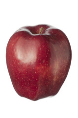isolated fruit on white,a red apple