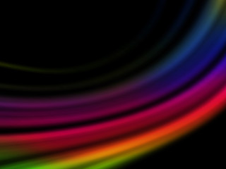 Many color and wave lines on black background
