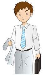 ビジネスマン　仕事帰り